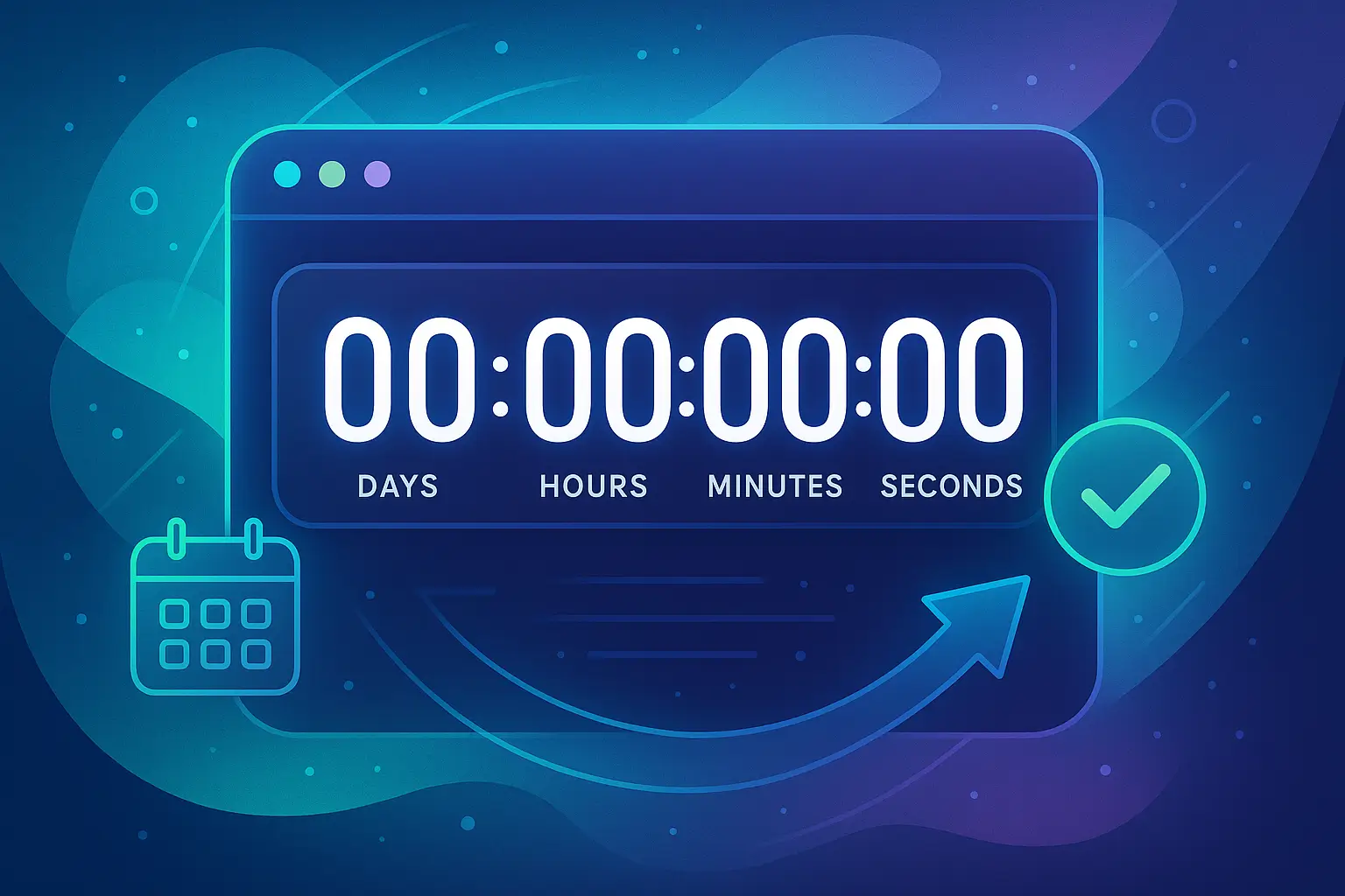 Contador Regressivo Online da Utilweb exibindo dias, horas, minutos e segundos para um evento futuro.